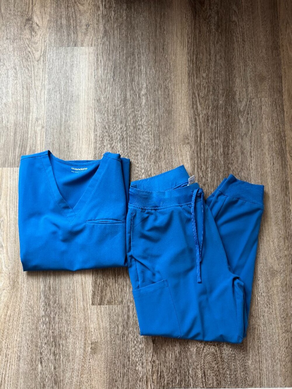 Mandala One Pocket Scrub Top and High Rise Jogger Petite